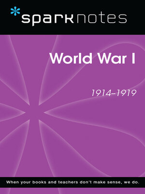 cover image of World War I (SparkNotes History Note)